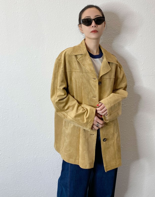 Carmel Suede Touch Safari Jacket #241225